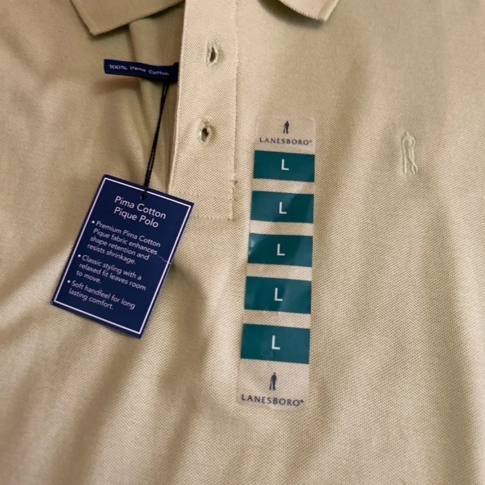 LANESBORO Pima Cotton Polo Shirt Large
